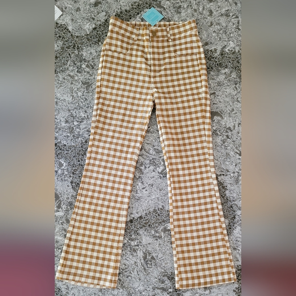 Hayden Golden and Cream Plaid